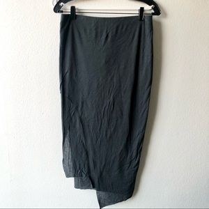 NEW Helmut Lang Entity Jersey Asymmetric Skirt